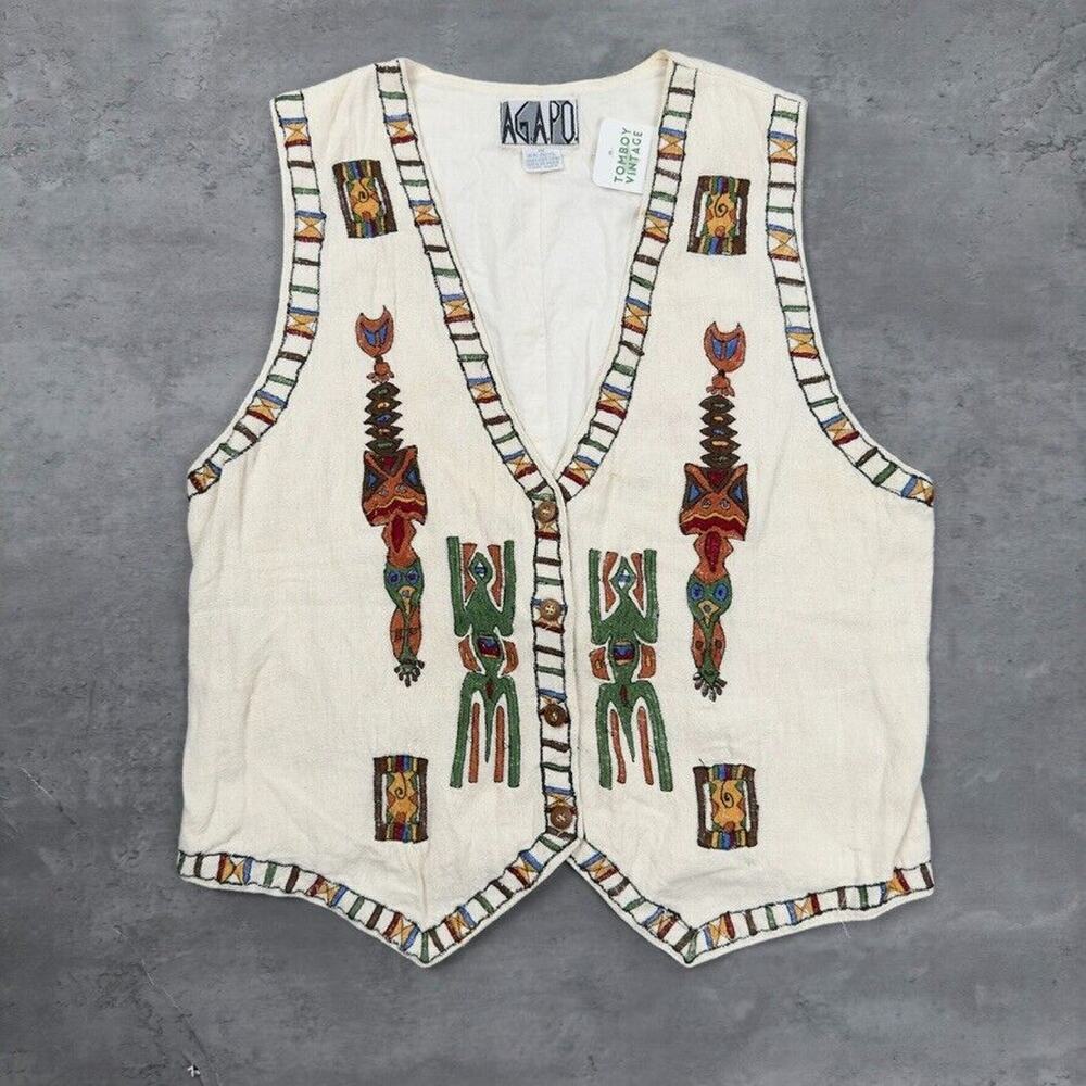 Vintage AGAPO Embroidered Vest